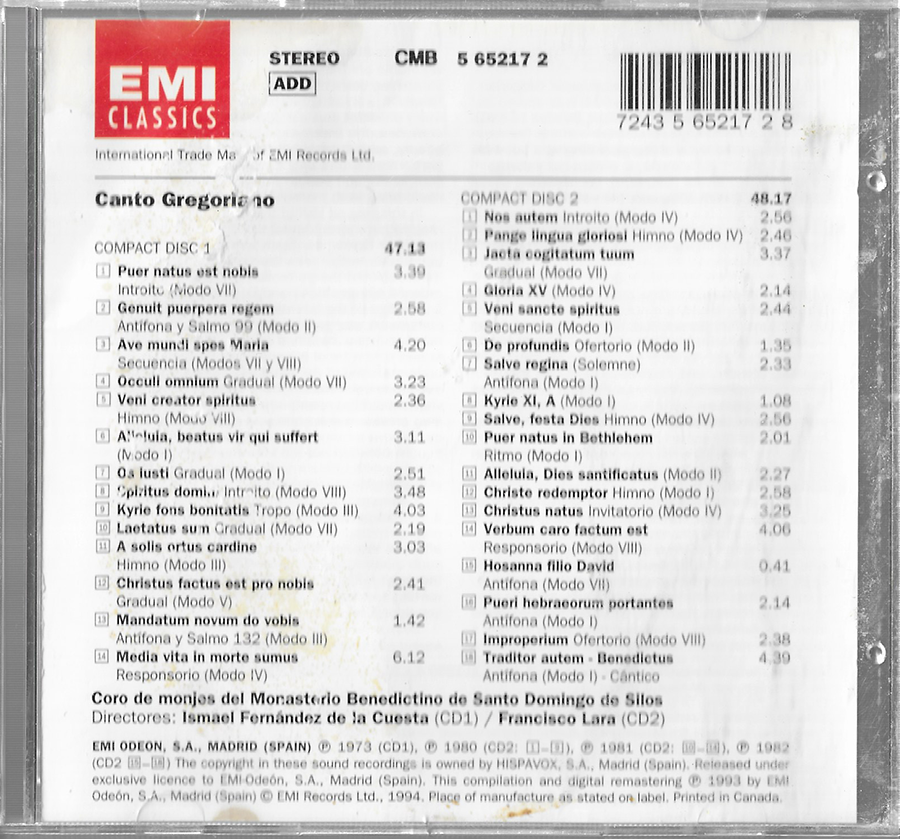 Canto Gregoriano - Coro De Monjes - Del Monasterio Benedictino