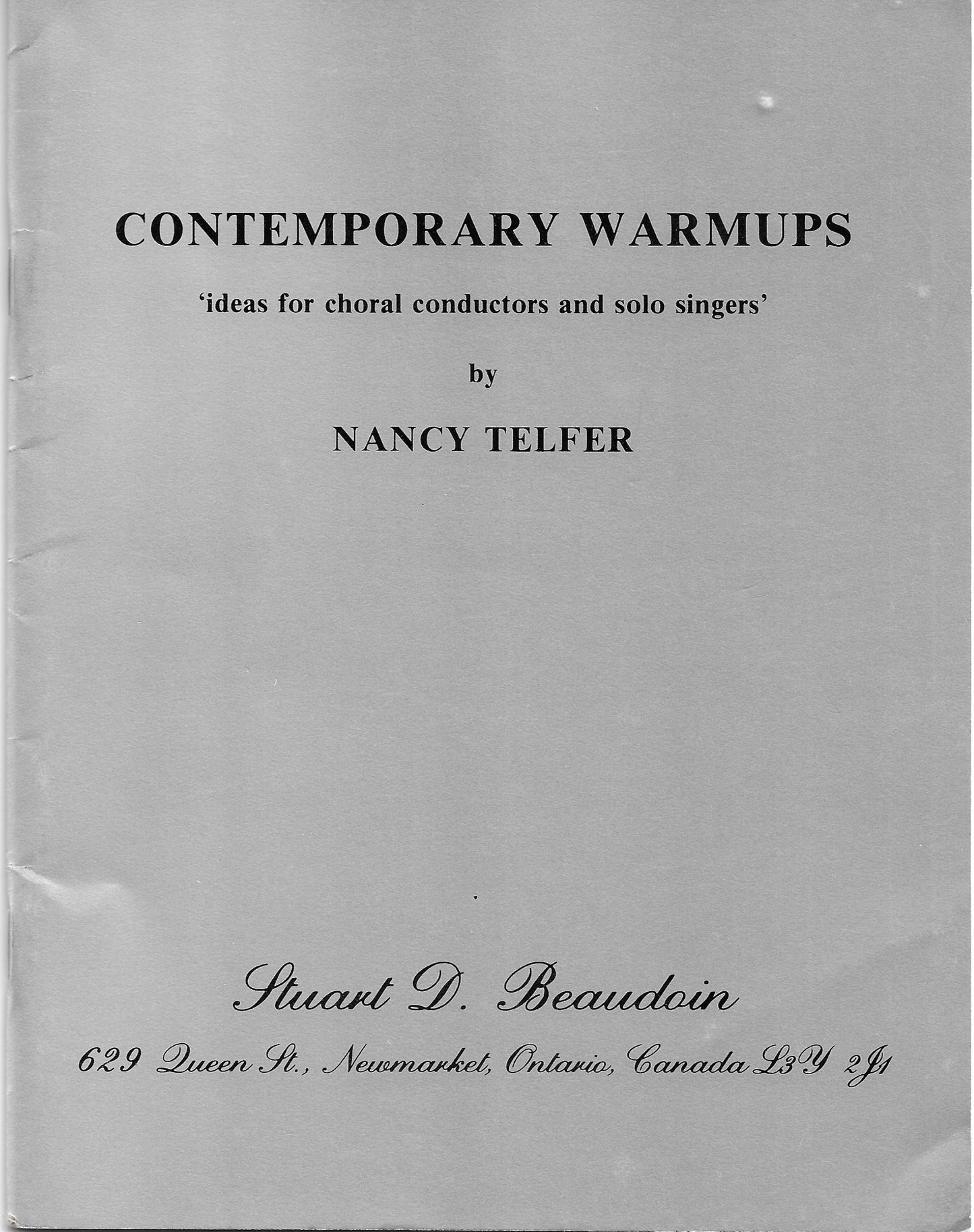 Contemporary Warmups - Choral Conductors By Nancy Telfer (1985)