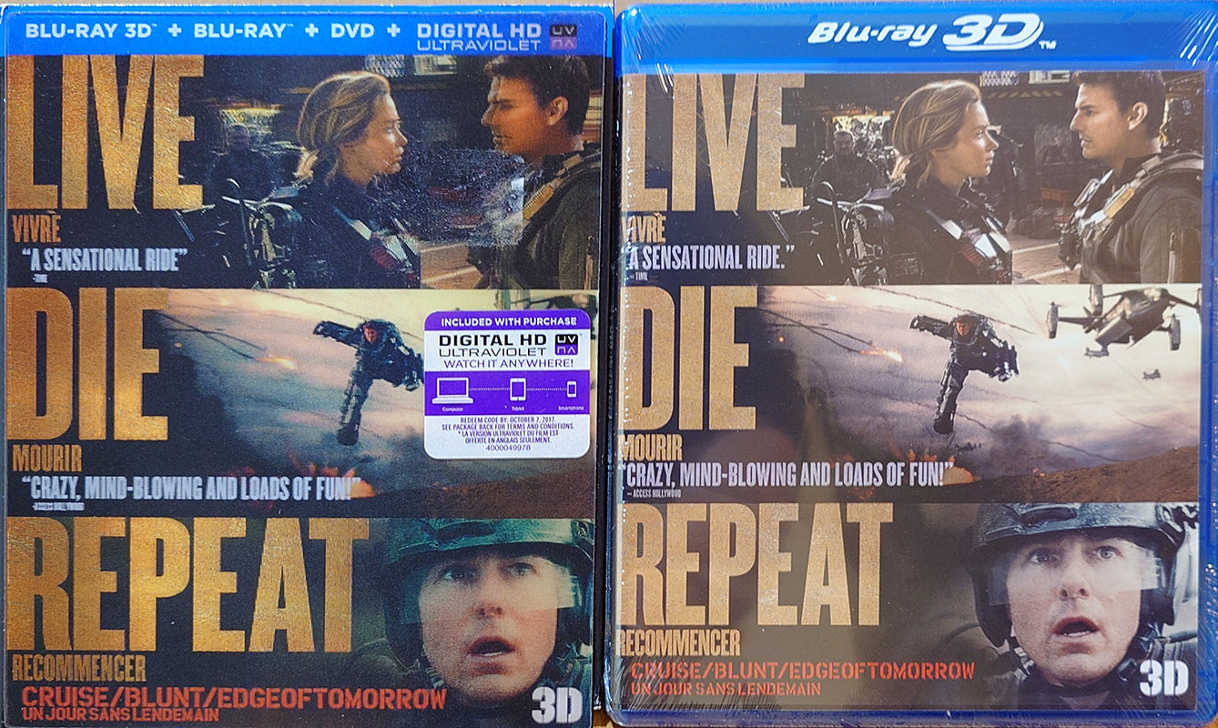 Edge of Tomorrow - Tom Cruise Blue-Ray + DVD Variant with sleeve SEALED