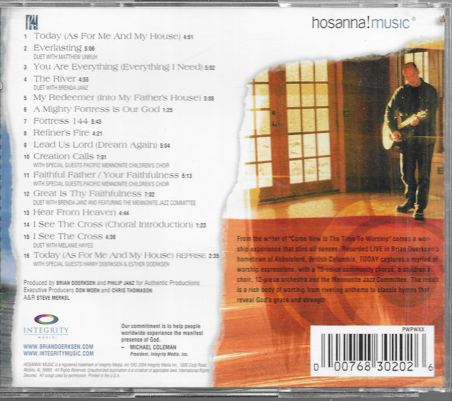 Brian Doerksen - Today - Hosanna Music - 30202