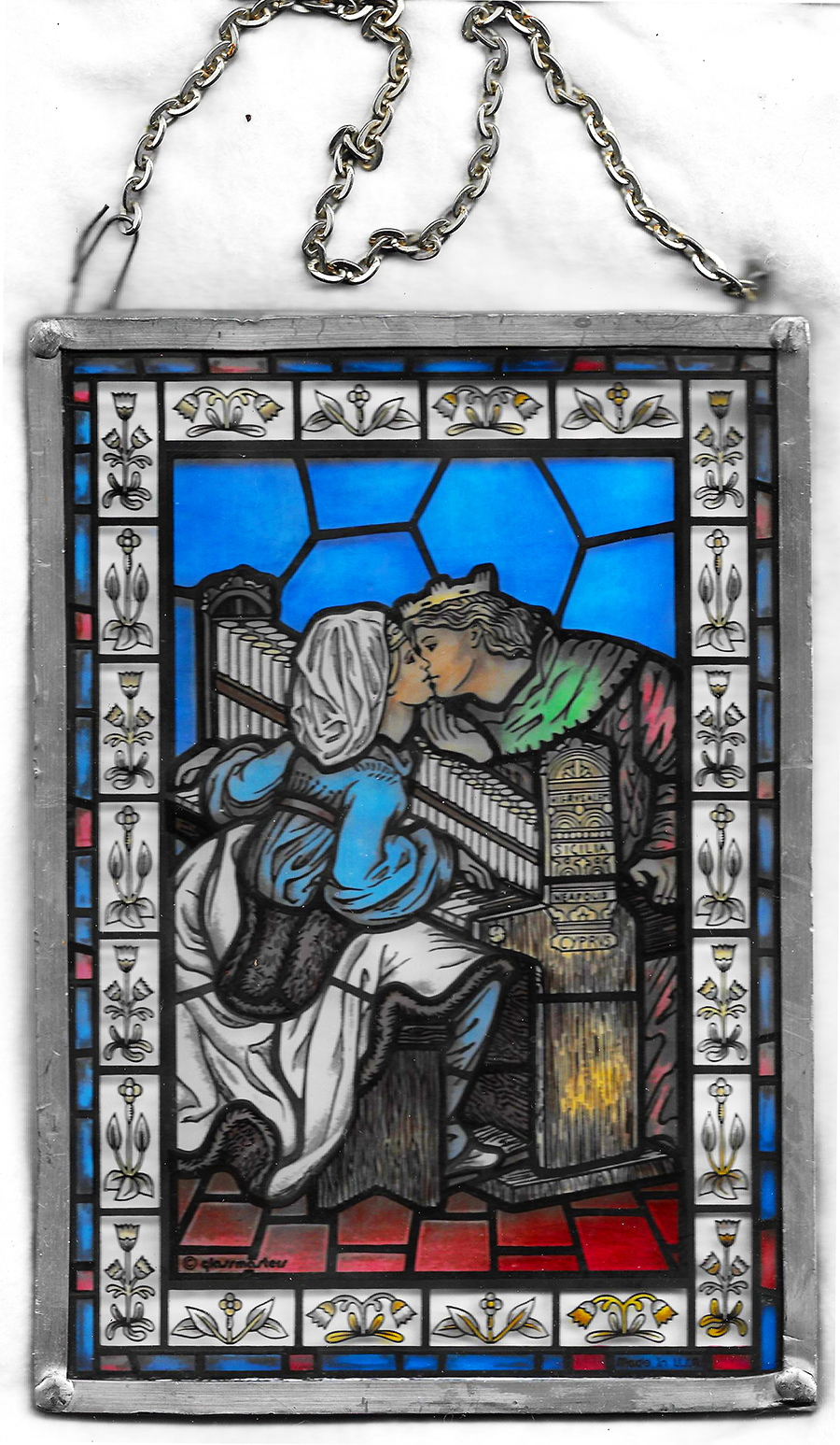Glassmasters - Edward Burne-Jones - King René's Honeymoon: Music (1864 repro)