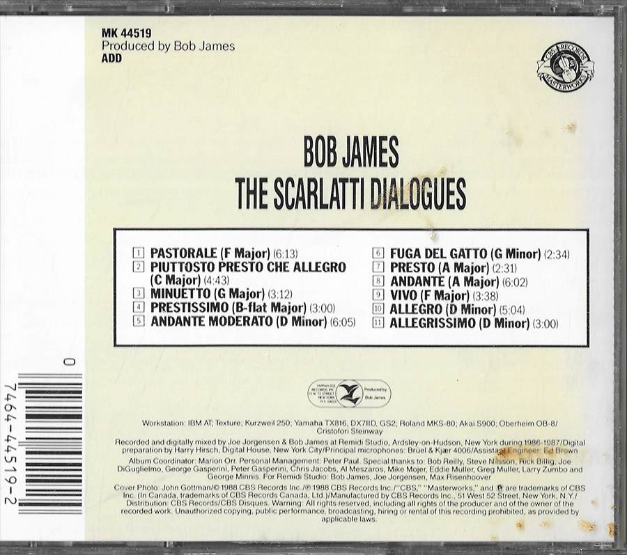 Bob James - The Scarlatti Dialogues - MK44519