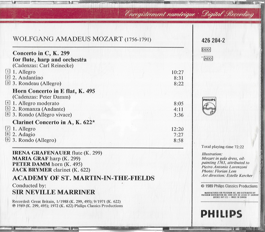 Sir Neville Marriner - The Mozart Experience V3 - 426204-2