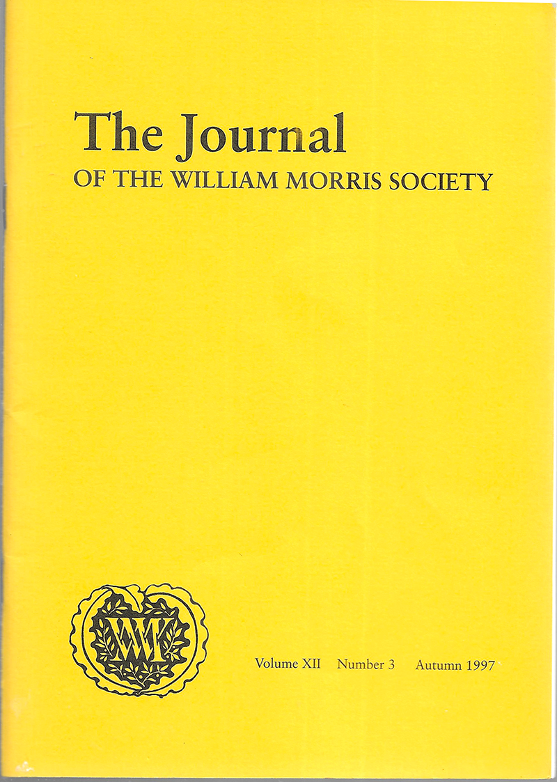 William Morris Society - UK Journal - XII #3 (Autumn 1997)