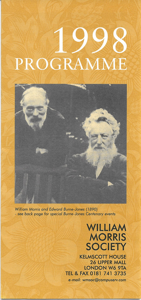 William Morris Society - 1998 UK Programme - Brochure