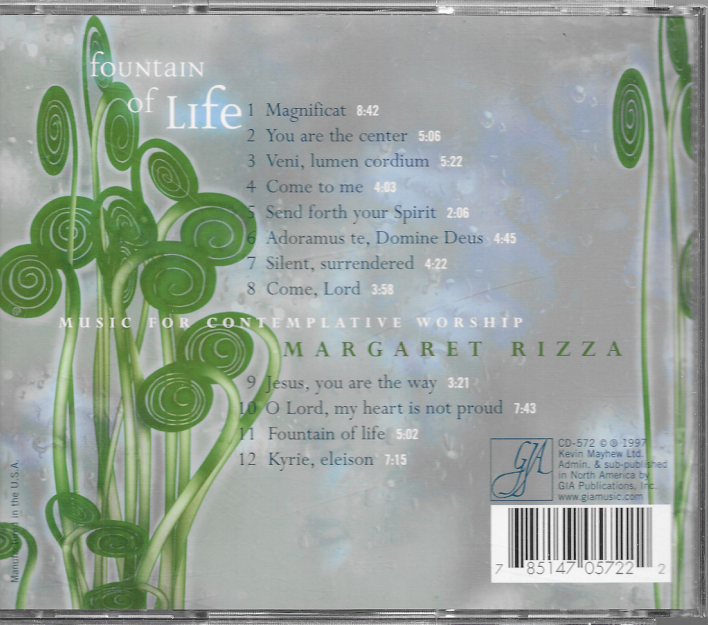 Margaret Rizza - Fountain of Life - CD 572 (1997)