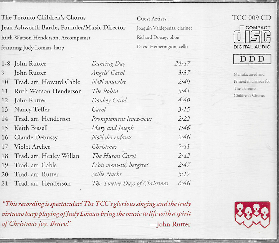 John Rutter - Dancing Day - Toronto Children's Chorus - TCC009