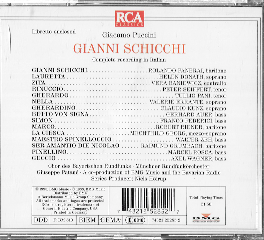 Gianni Schicchi - Puccini - Munchner Rundfunkorchester - LC0316