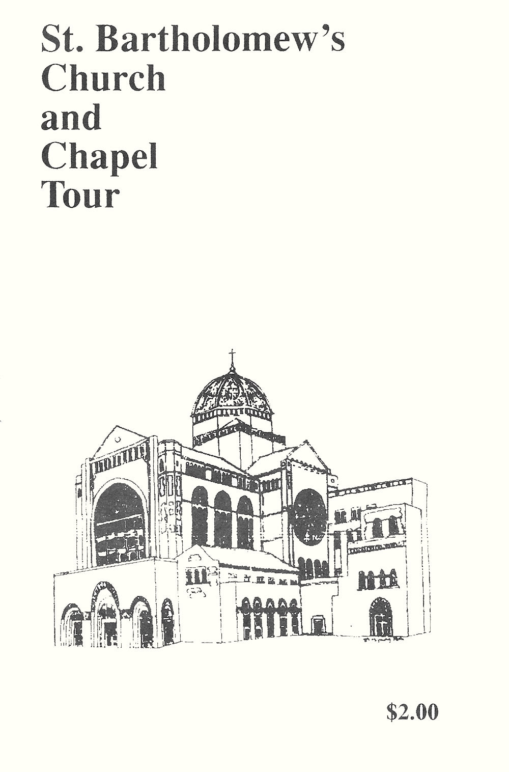 St. Bartholomew's Program and Chapel Tour pamphlets - New York (Ephemera)