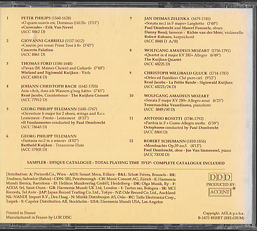 Accent - Sampler Catalogue - 1978-1990 - B1673