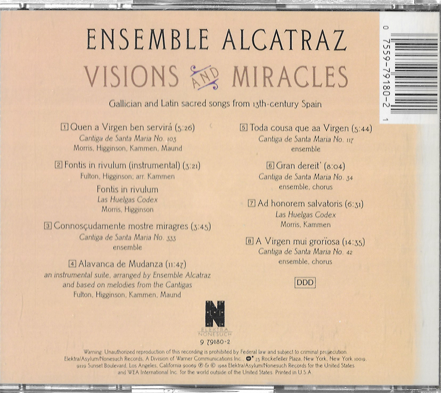 Ensemble Alcatraz - Visions and Miracles - 979180-2