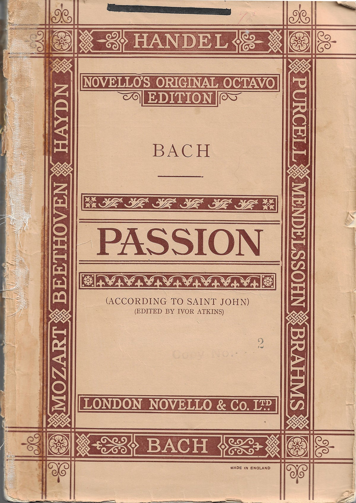 Handel - Bach - Passion - Novello Editions (1929)(1951)