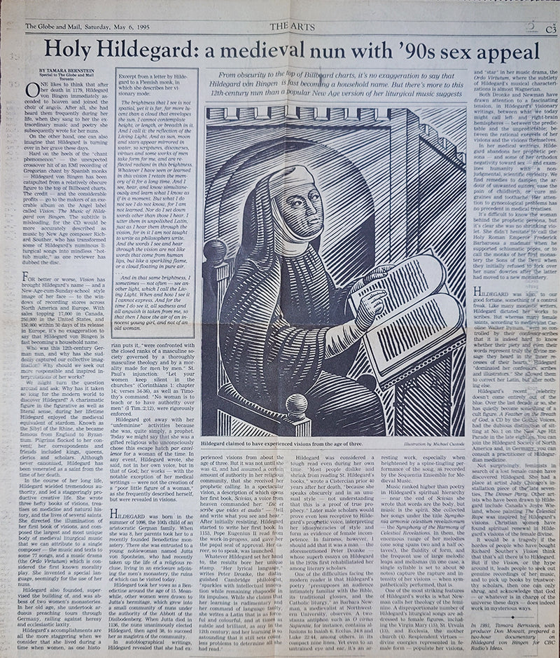 Hildegard of Bingen - Illuminations + Ellen Oak event ephemera + Newspapers