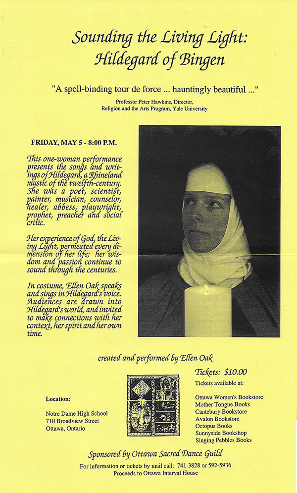 Hildegard of Bingen - Illuminations + Ellen Oak event ephemera + Newspapers