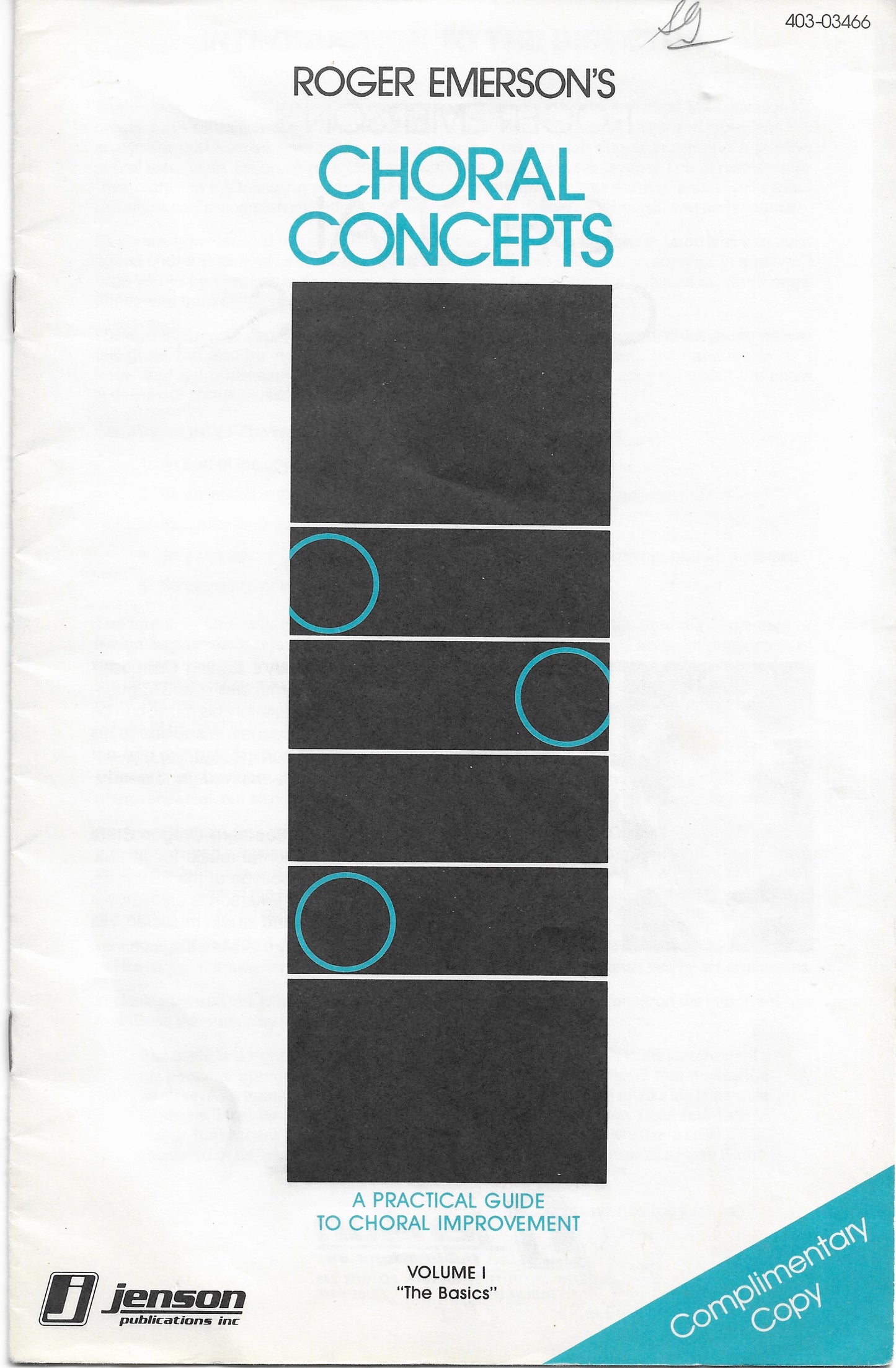 Roger Emerson - Choral Concepts - Voume I The Basics - Jenson (1987)