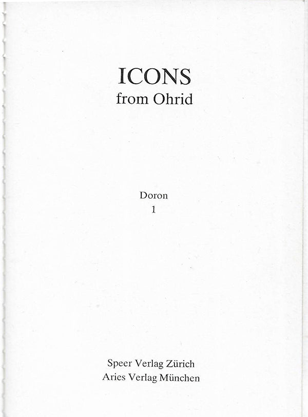 ICONS from Ohrid Doron - Zurich, 1982 English printing