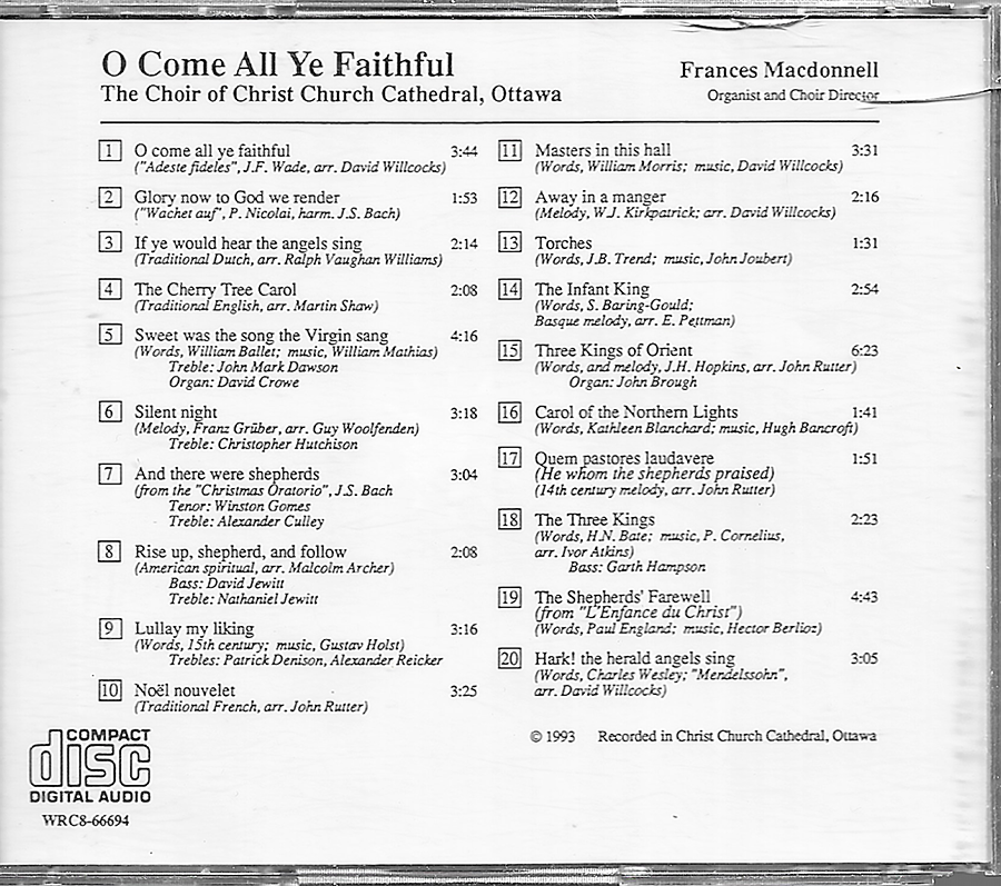 Frances Macdonnell - O Come All Ye Faithful - WRC866694