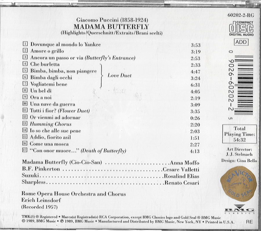 Giacomo Puccini - Madama Butterfly - 60202-2RC