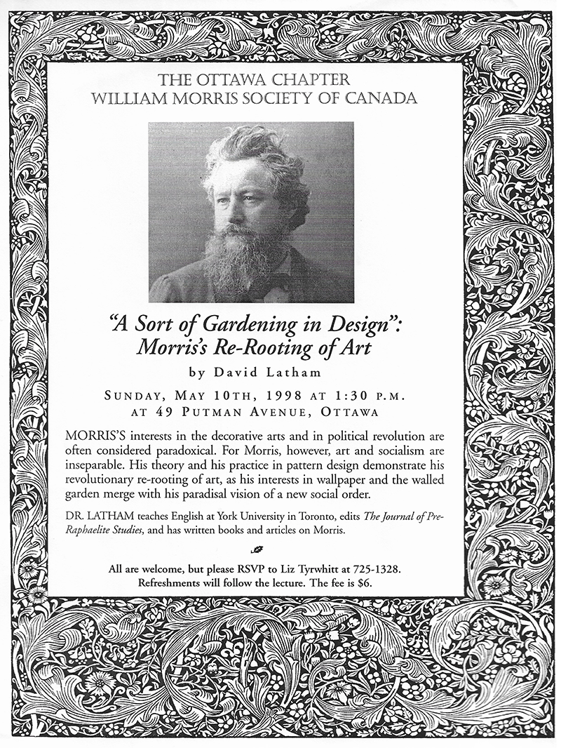 William Morris 1998 Symposium package - Ephemera (Lot 1)