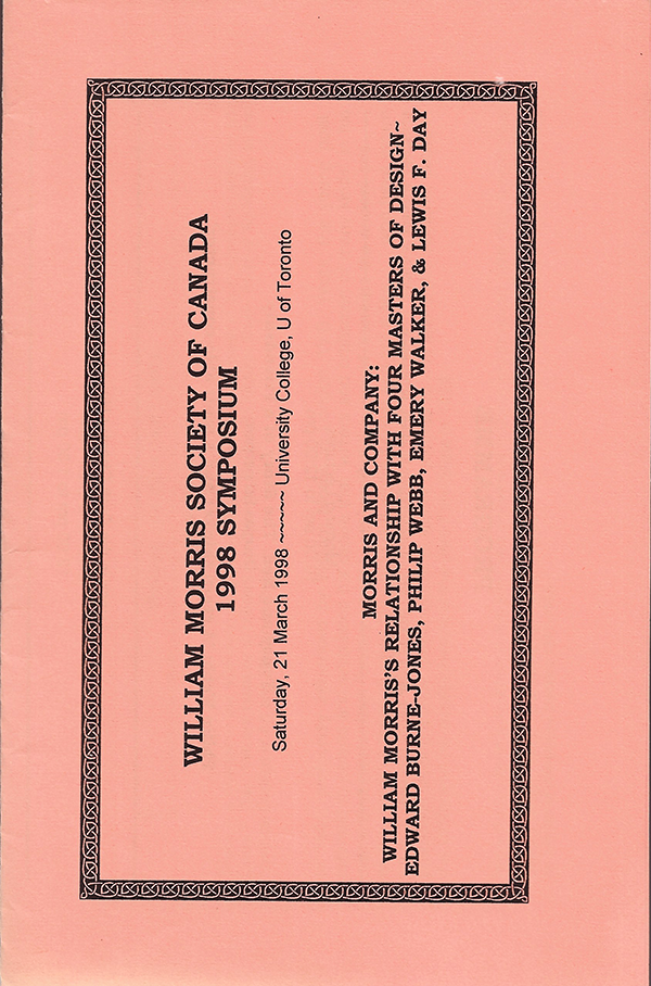 William Morris 1998 Symposium package - Ephemera (Lot 2)