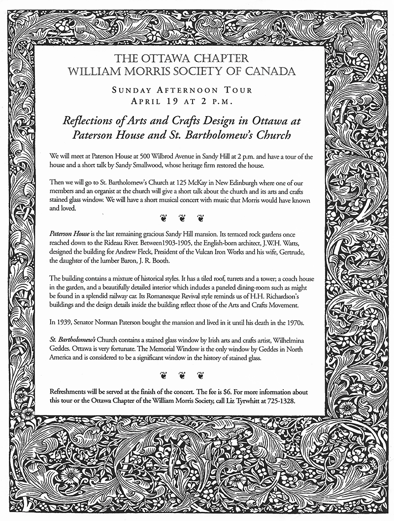 William Morris 1998 Symposium package - Ephemera (Lot 2)