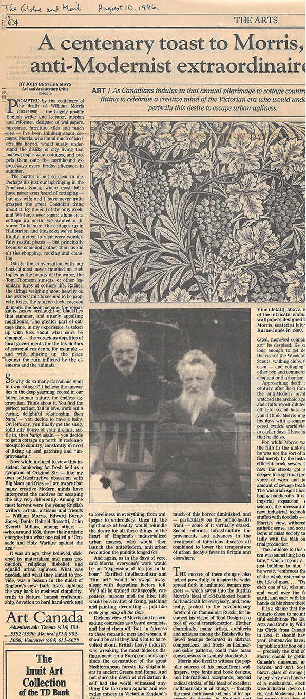 William Morris - Society of Canada - Unique Ephemera Package
