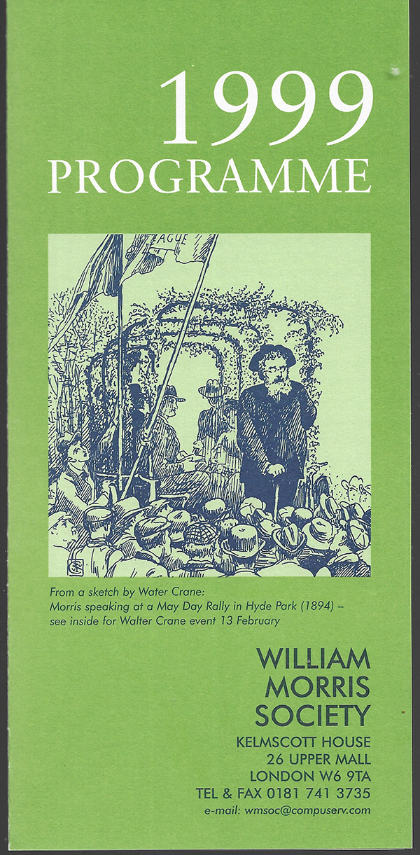 William Morris Society - 1999 UK Programme - Brochure