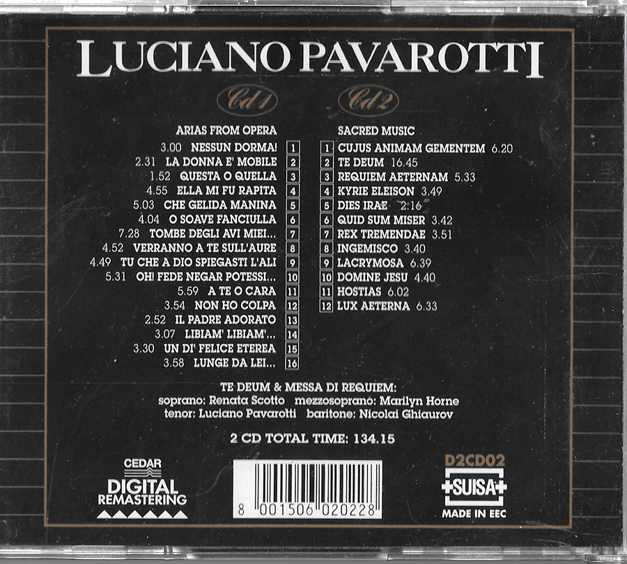 Luciano Pavarotti - 2CD - Suisa D2CD02 - Gold Collection
