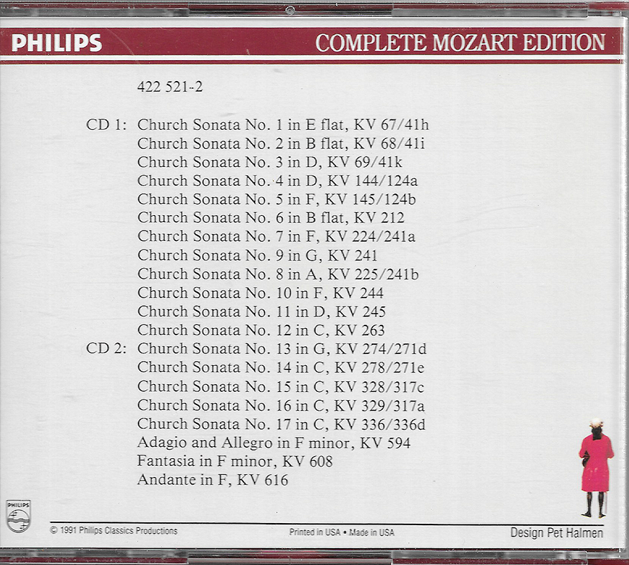 Philips - Complete Mozart - Organ Sonatas and Solos - 422521-2