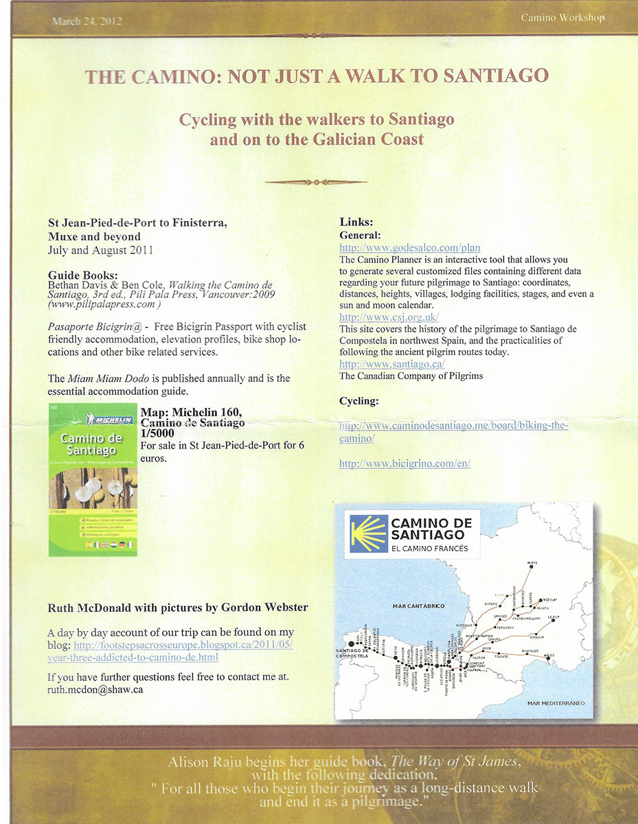 The Way to Santiago de Compostella - Travel Journal + Ephemera Pamphlets + Decompostella