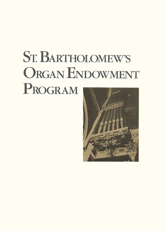 St. Bartholomew's Program and Chapel Tour pamphlets - New York (Ephemera)