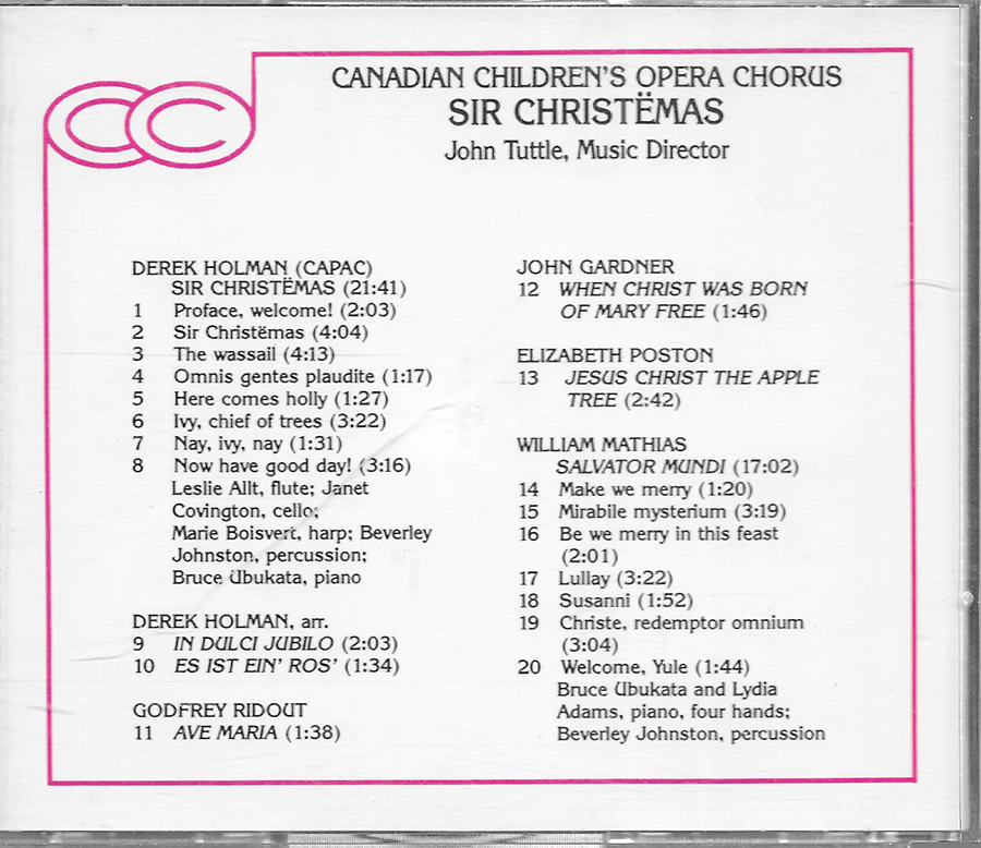John Tuttle - Sir Christemas - Children Opera (1989)
