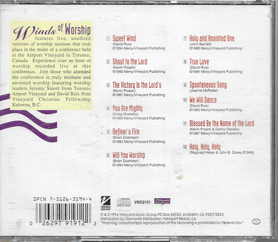 Winds of Worship 3 - Vineyard Music - VMD9191