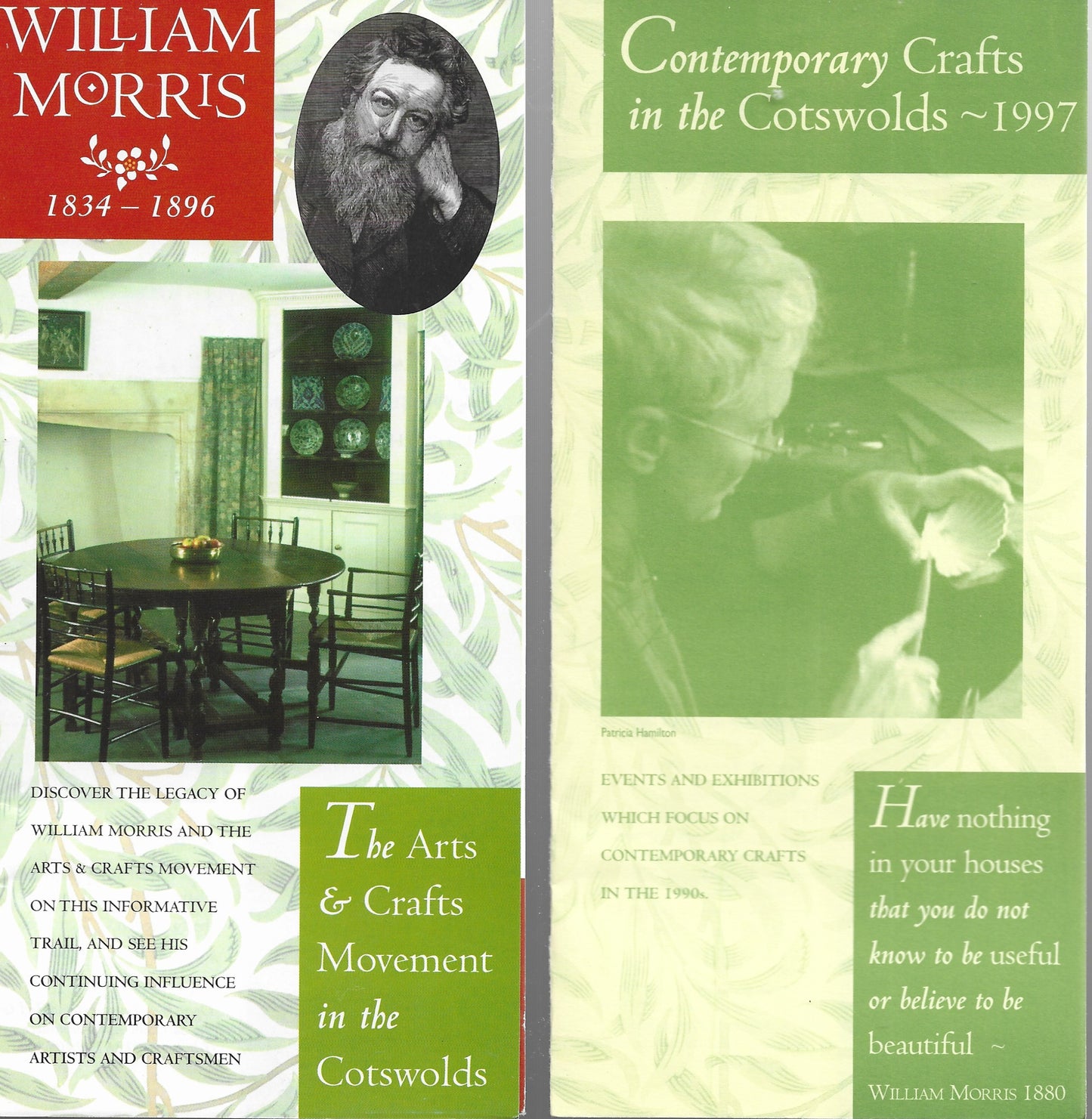 William Morris Centennary (1996) + Pamphlet ephemera Cotswolds